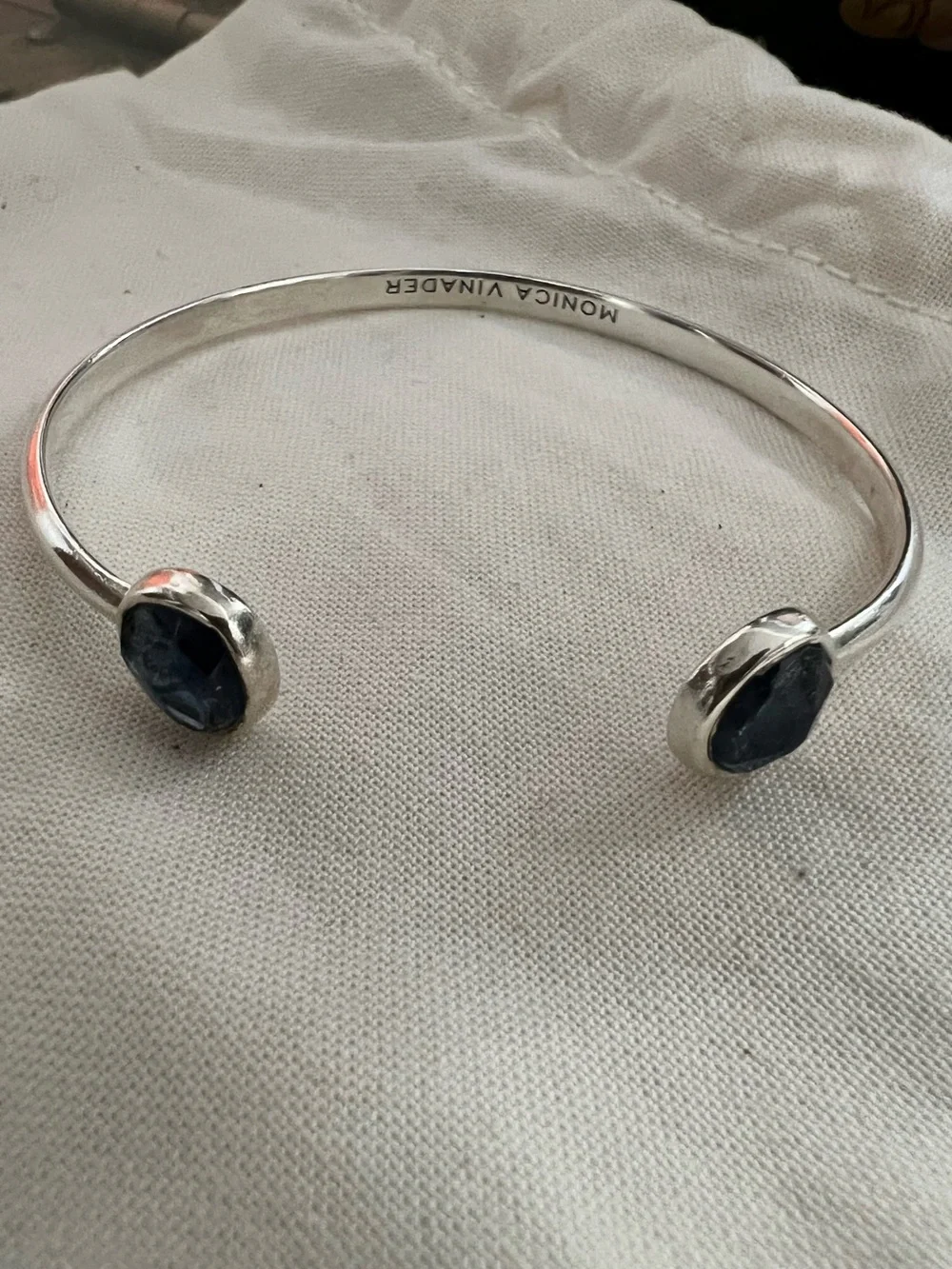 MONICA VINADER Siren Thin Cuff Sterling Silver & Kyanite